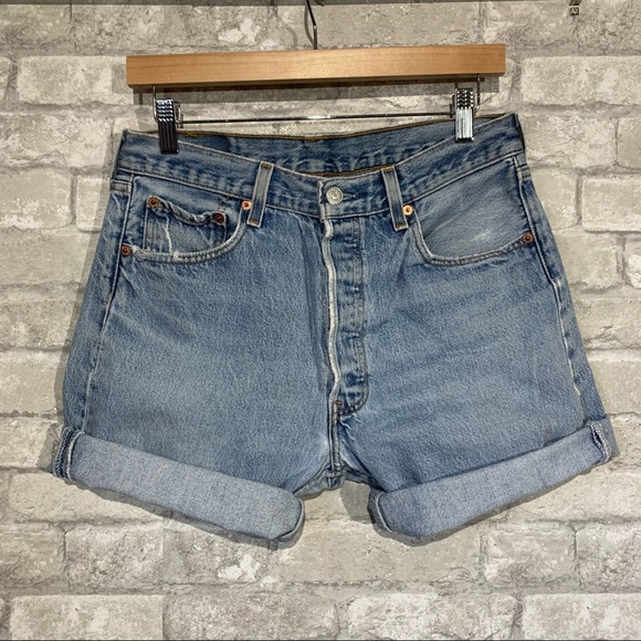 Levi's Pants - VINTAGE LEVI'S 501xx MADE IN USA. BUTTON FLY. CUTOFF SHORTS. DESTROYED.